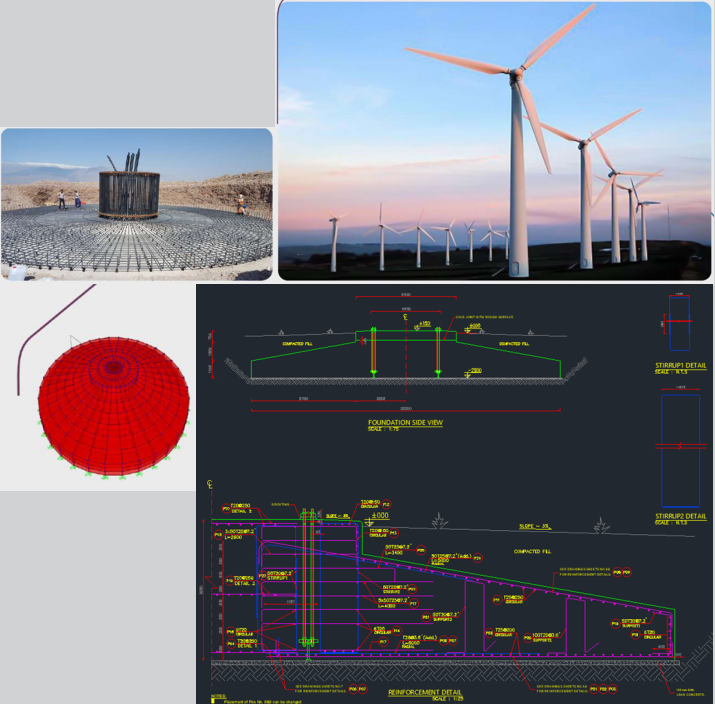 طراحی پی توربین های بادی سیاه پوشان