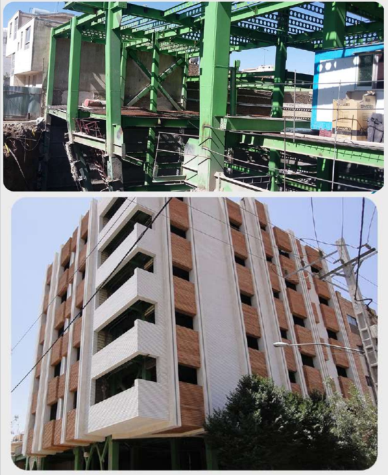 بررسی آسیب دیدگی سازه فلزی 10 طبقه اجرا شده به روش Top-Down