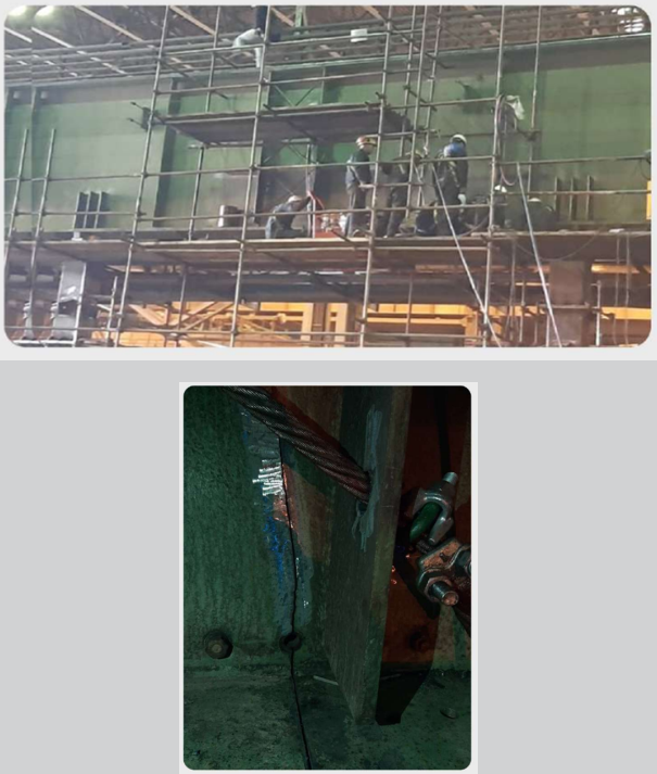 مقاومسازی تیر جرثقیل فولاد مبارکه